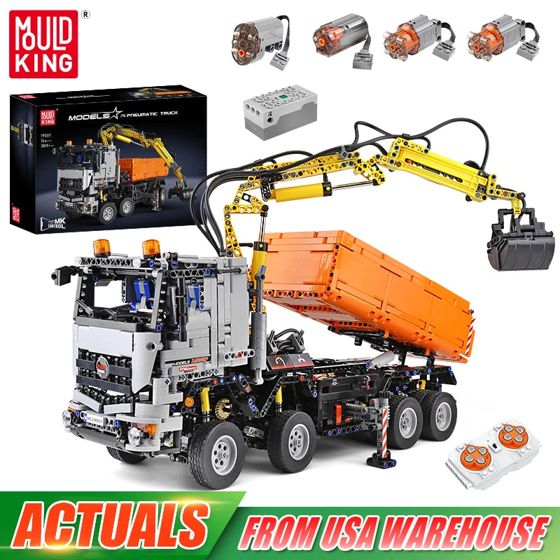 Mould King 19007 Pneumatic RC Truck Building Block Set