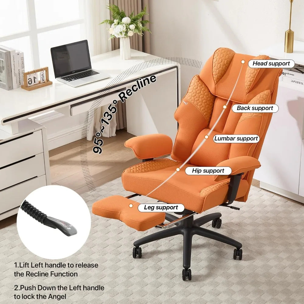 Big and Tall Ergonomic Office Chair with Footrest - Antland Marketplace