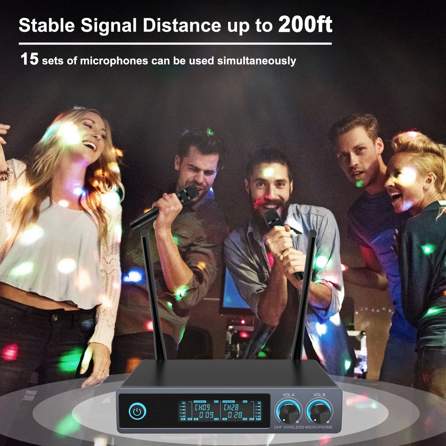 VeGue Wireless Dynamic Microphone System for Karaoke Parties - Antland Marketplace