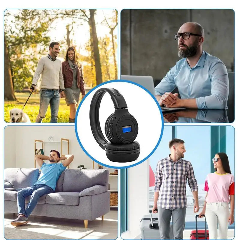 Noise Cancelling Bluetooth Headphones with TF Card Support