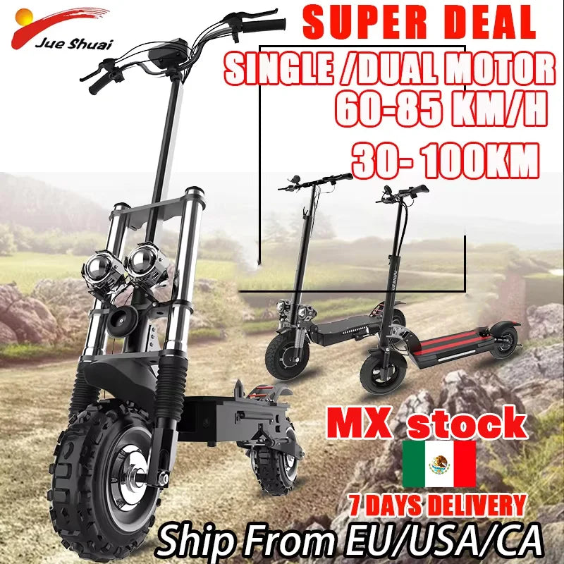 Dual Motor Foldable Electric Scooter For Adults 72V 2400W 85kmh