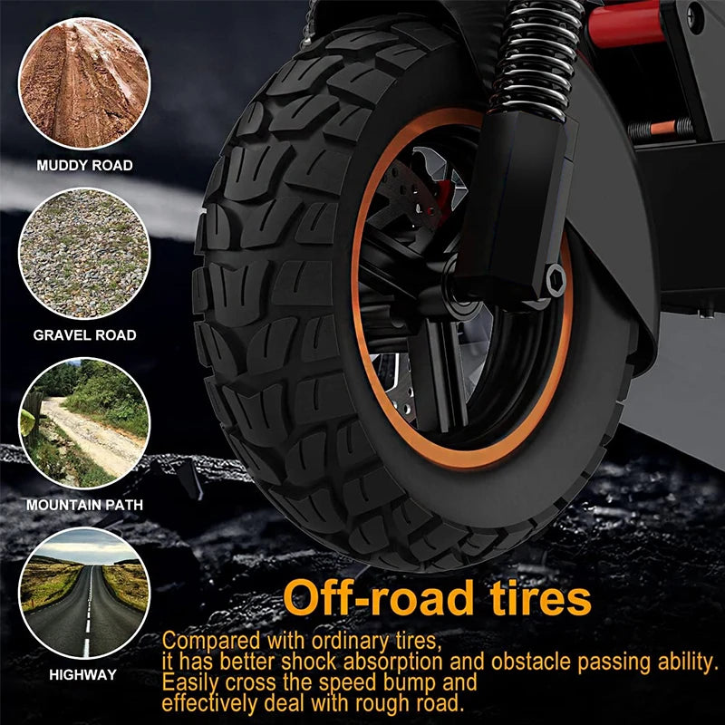 Folding 800W Electric Scooter For Adults Off Road Dual Shock Absorption