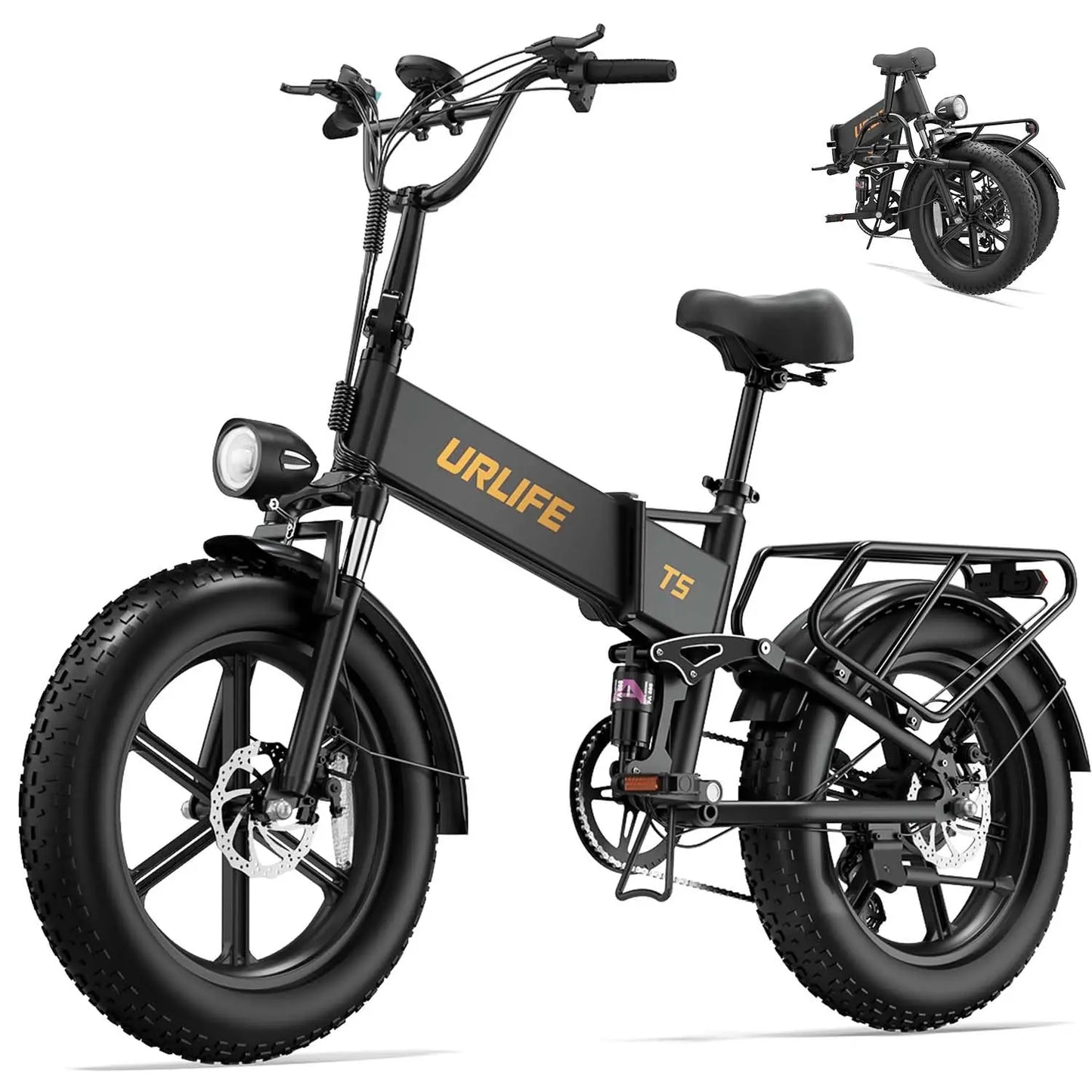 Folding Electric Bike For Adults With 48V Motor And Fat Tires 60 To 80 Miles