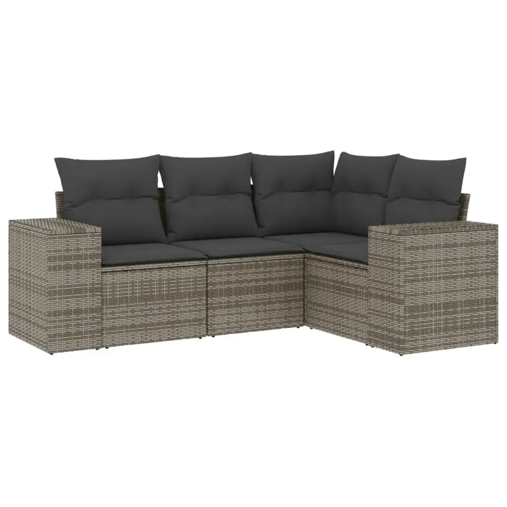 Gray And Dark Gray Garden Sofa Set Outdoor Patio Furniture