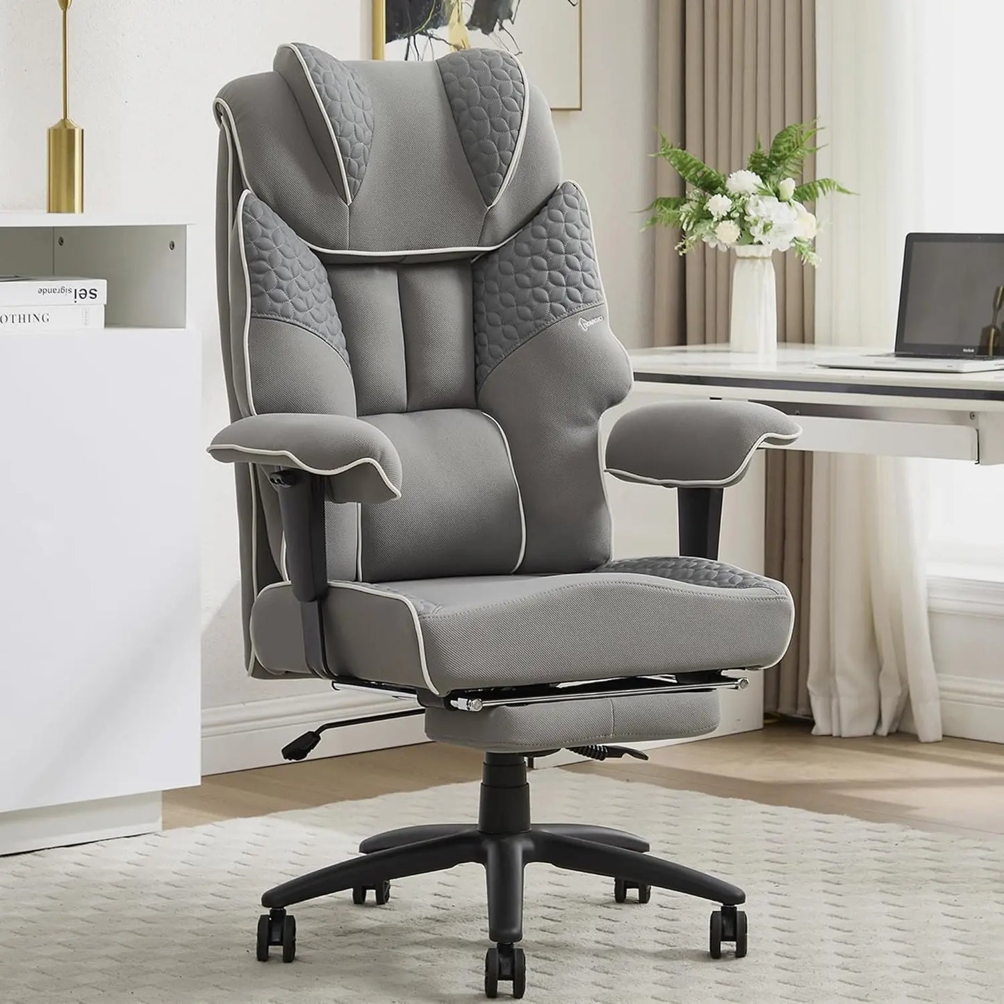 Big and Tall Ergonomic Office Chair with Footrest - Antland Marketplace