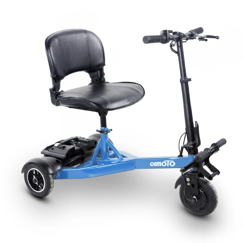 Aluminum Three Wheel Foldable Electric Scooter For Seniors 9kmh Lightweight