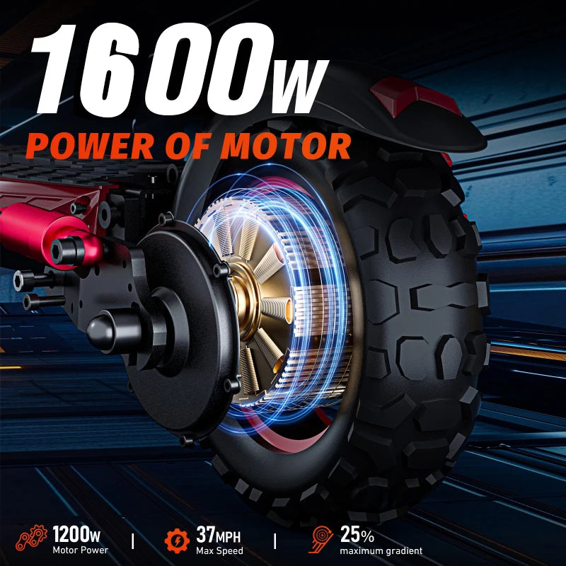 11 Inch Foldable Dual Suspension Electric Scooter 48V 21Ah Fast 55kmh