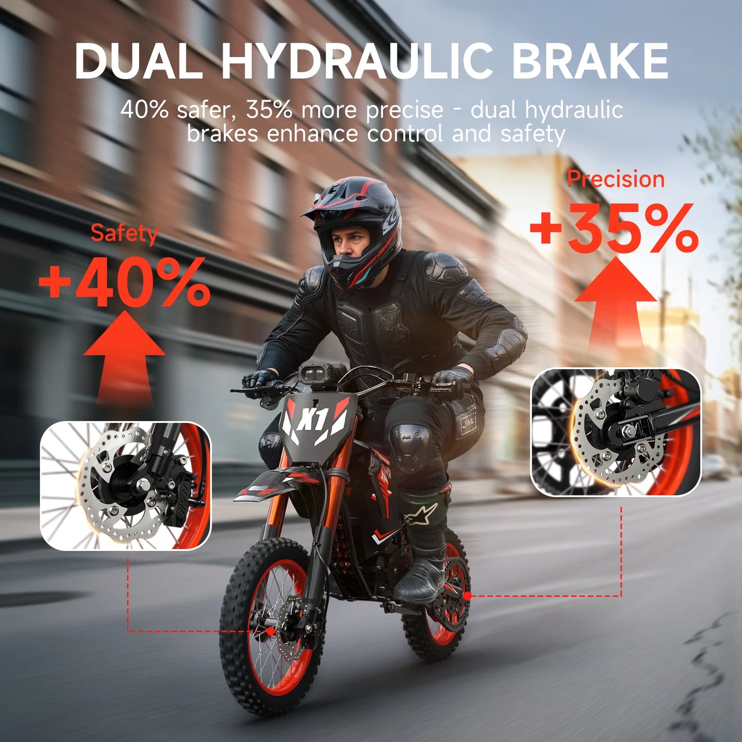 QRONGE X1 Spark Electric Dirt Bike 60 Mile Range 4500W