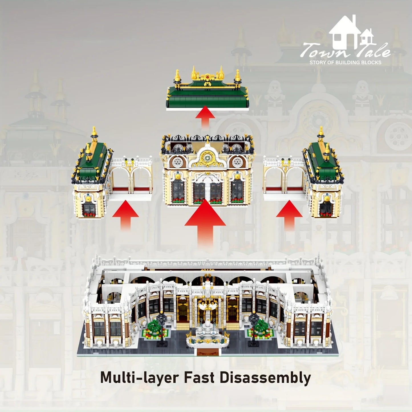 Luxury Palace Building Blocks Street View MOC 11930 PCS Set