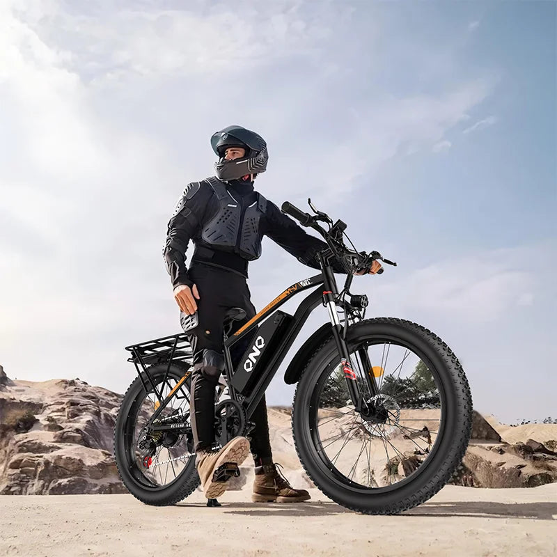 QNQ Q26 Electric Fat Tire Bike 1500W 48V 15Ah Battery Snow E Bike