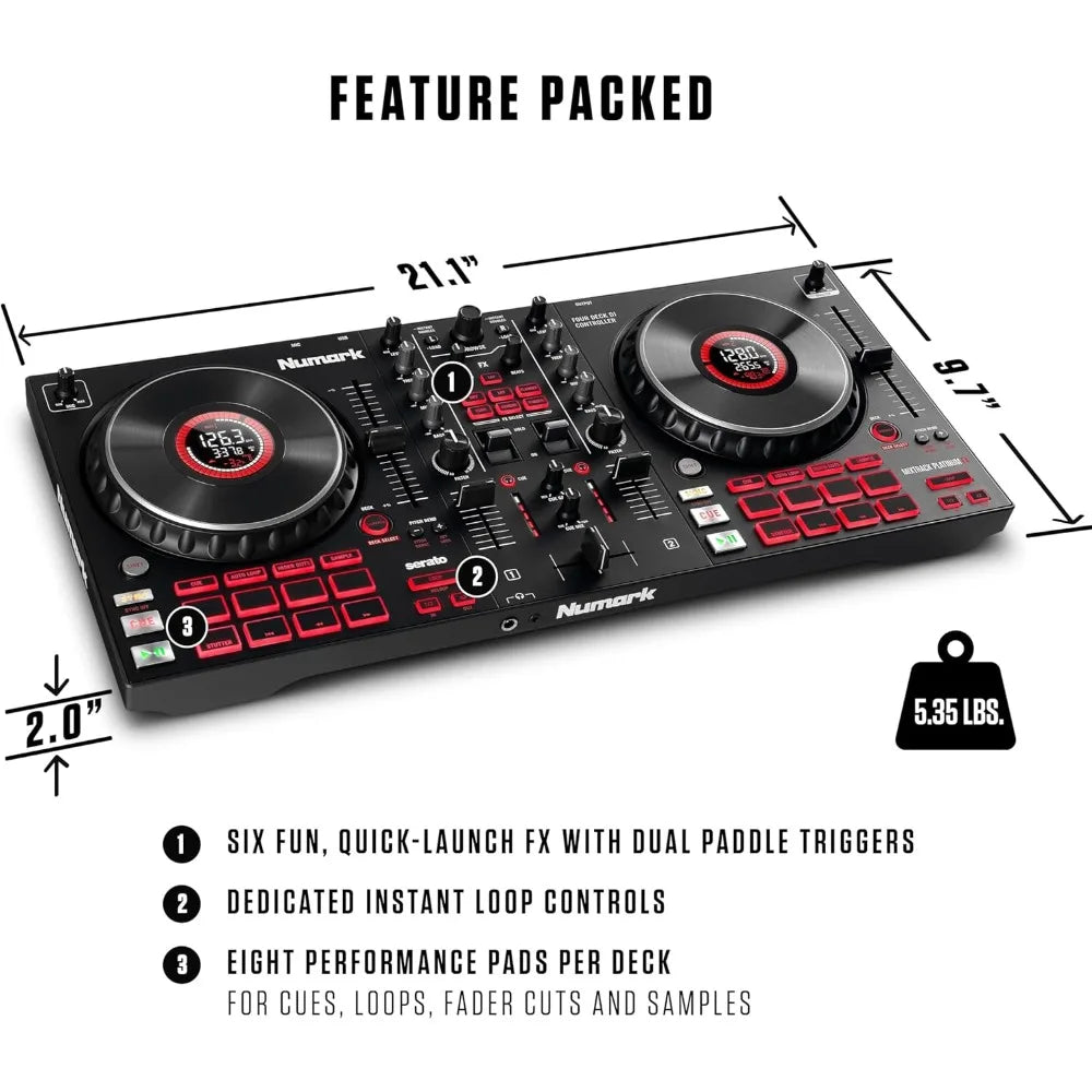 Mixtrack Platinum DJ Controller with FX Paddles and Displays