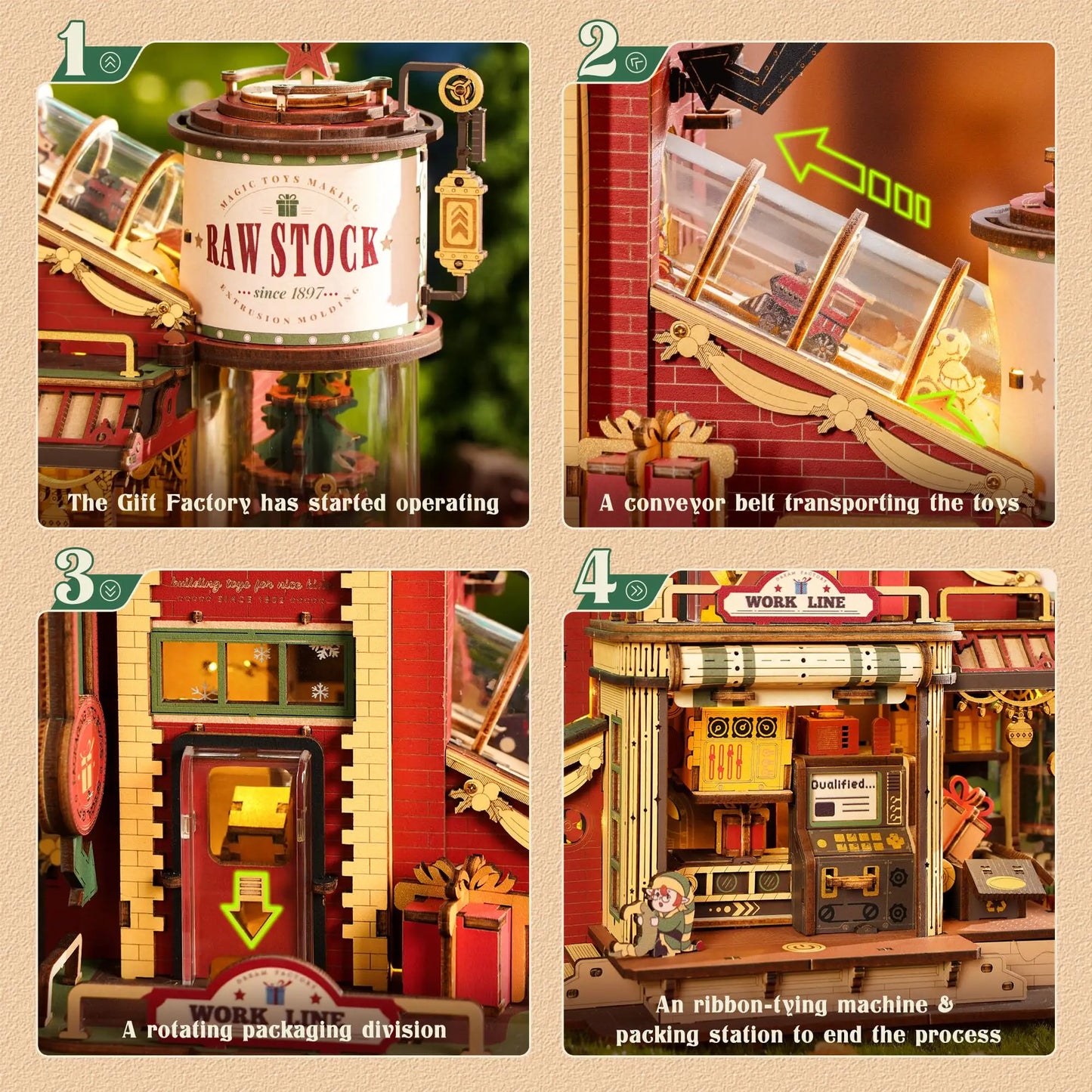 Robotime Dream Gift Factory 3D Wooden Puzzle Music Box