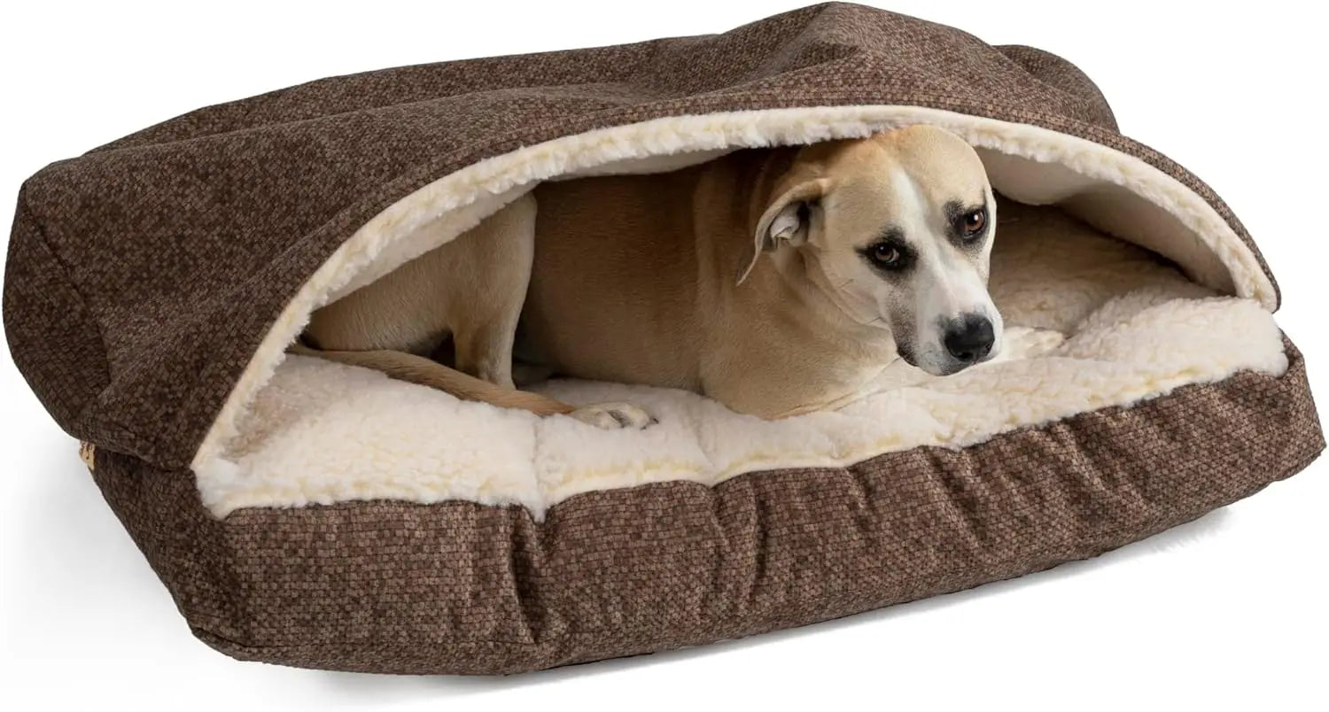 Cozy Cave Rectangle Dog Bed for Medium and Large Pets - Antland Marketplace