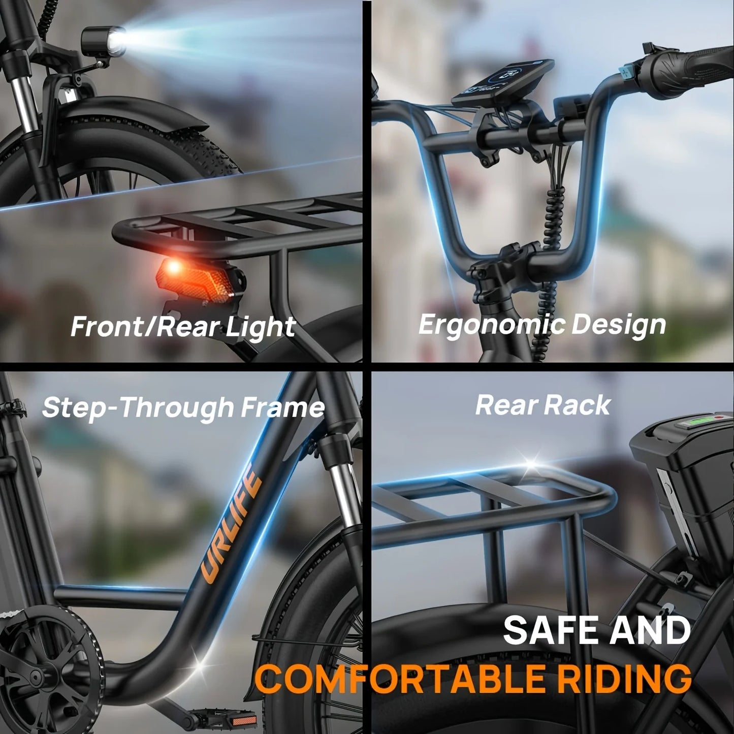 1000W E20 Fat Tire Electric Bike With Removable 48V Battery