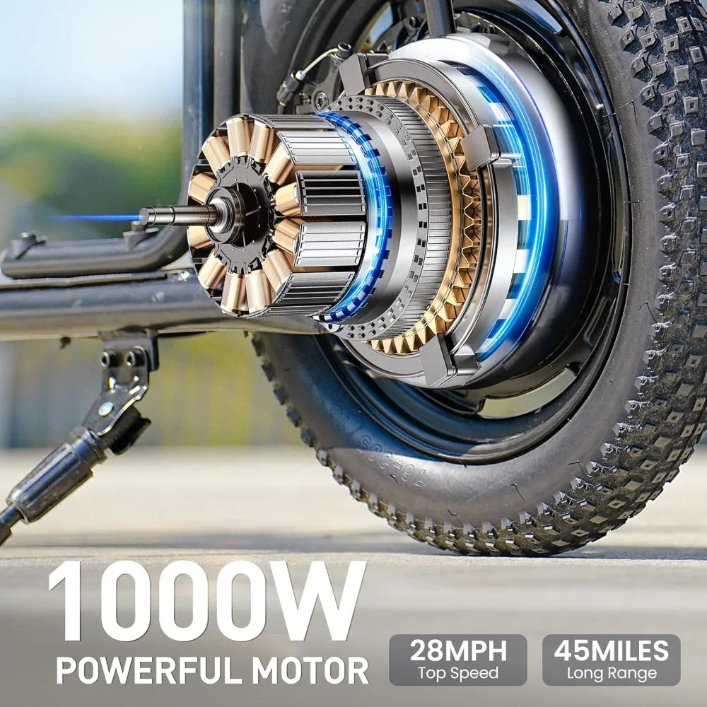 F7 1000W Electric Scooter for Adults, 28 MPH, 45 Mile Range