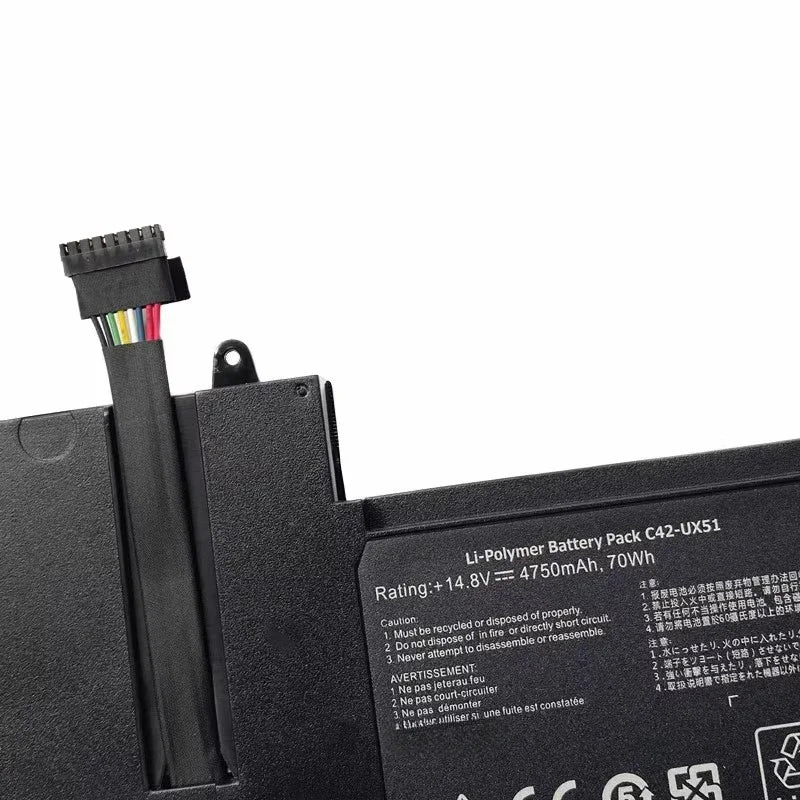 C42UX51 Laptop Battery For ASUS ZenBook U500 UX51 14.8V 70Wh