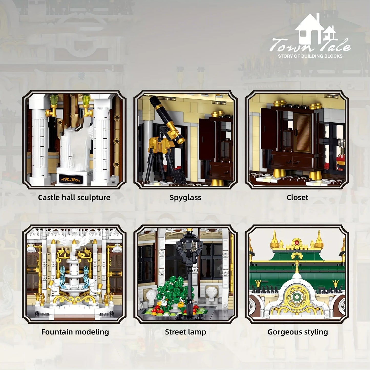 Luxury Palace Building Blocks Street View MOC 11930 PCS Set