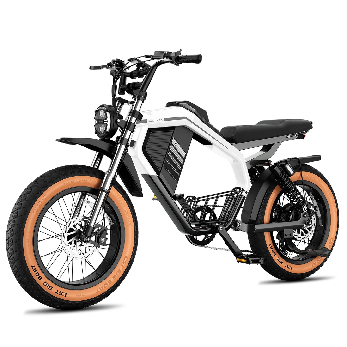 Luckeep M5 Max Electric Bike 2000W Peak Motor 37 MPH Fat Tire 20 Inch