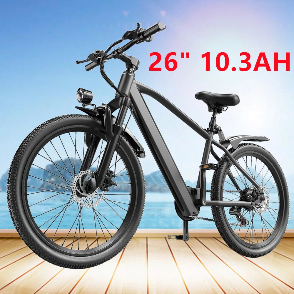 Adults Electric Mountain Bike 26 Inch 600W Peak Ebike 36V Battery
