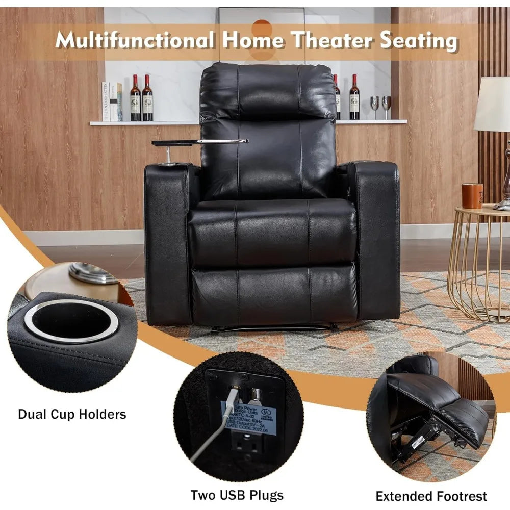 Power Recliner Chair with USB Ports and Swivel Tray Table - Antland Marketplace