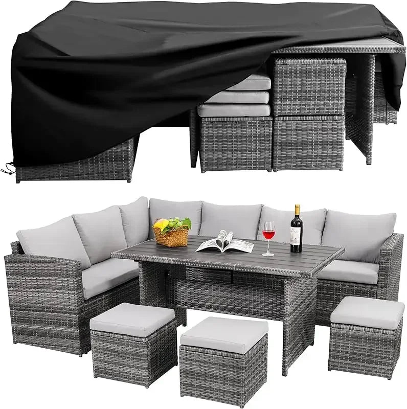 RPD4 QPatio 7 Piece Outdoor Dining Set All Weather Wicker