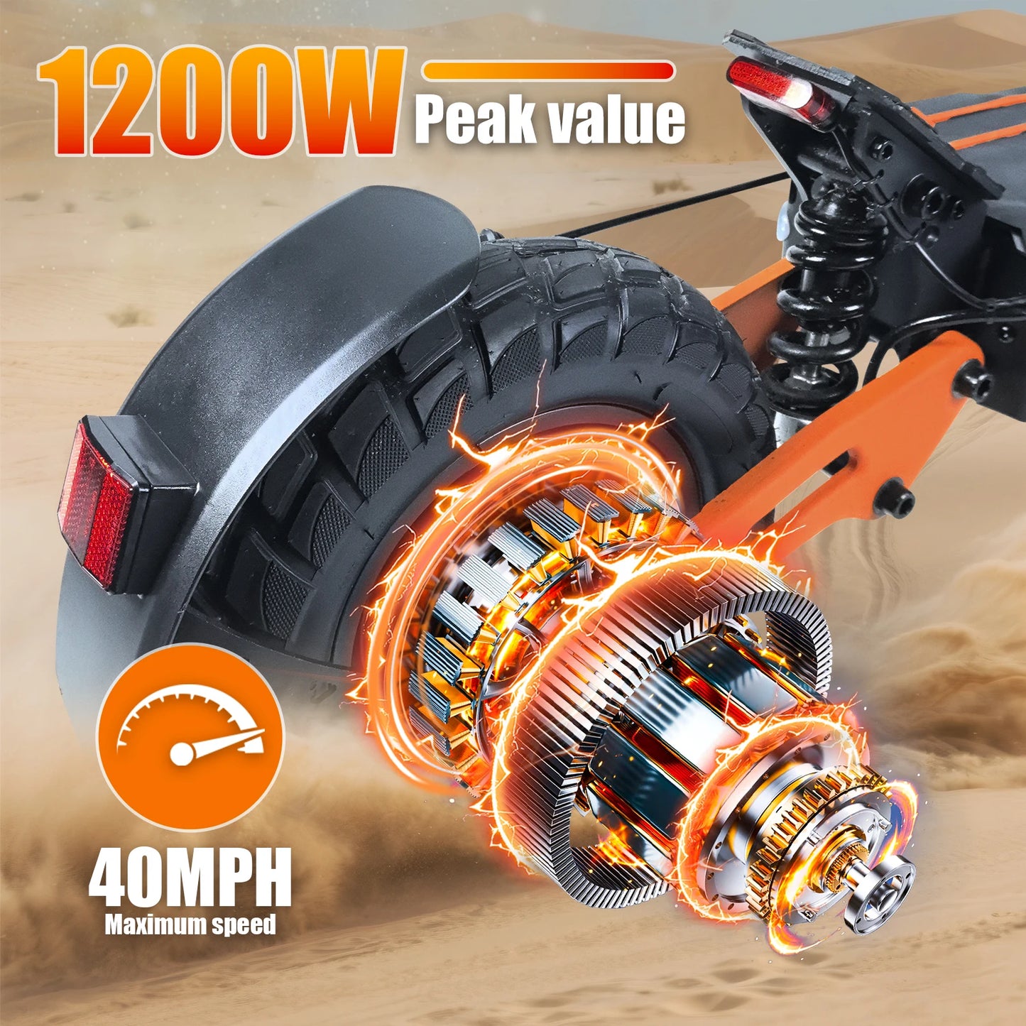 1200W Electric Folding Scooter For Adults Up To 40 mph