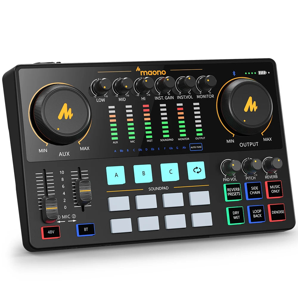 Maono AME2 Portable Audio Interface Mixer for Streaming