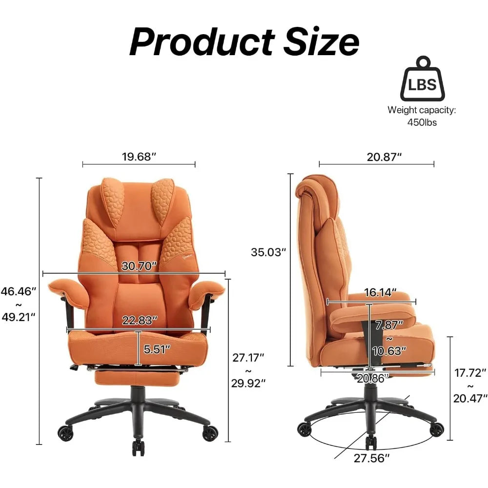 Big and Tall Ergonomic Office Chair with Footrest - Antland Marketplace