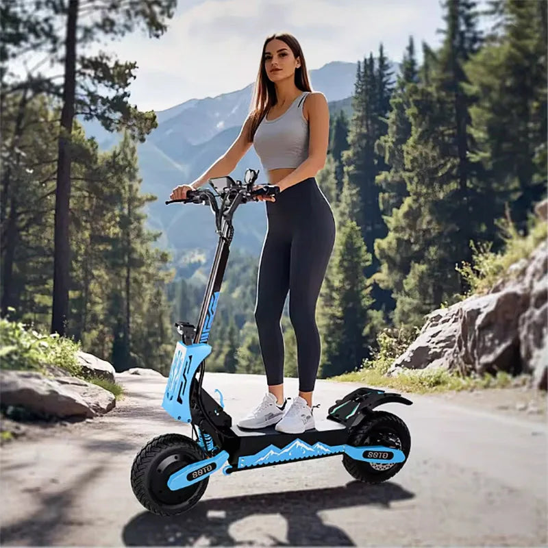 Arwibon 5600W Dual Motor Electric Scooter With Seat And Off Road Tires