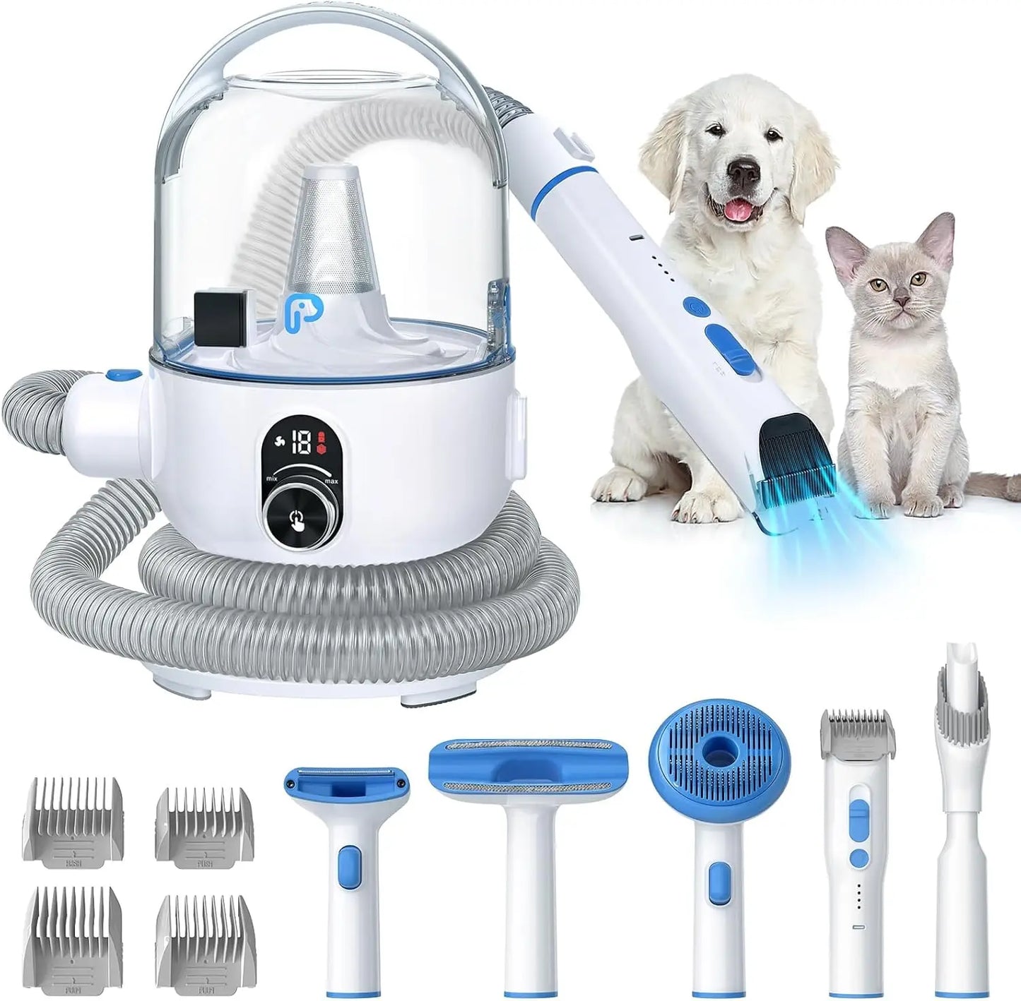 5-in-1 Pet Grooming Vacuum Kit for Dogs and Cats - Antland Marketplace