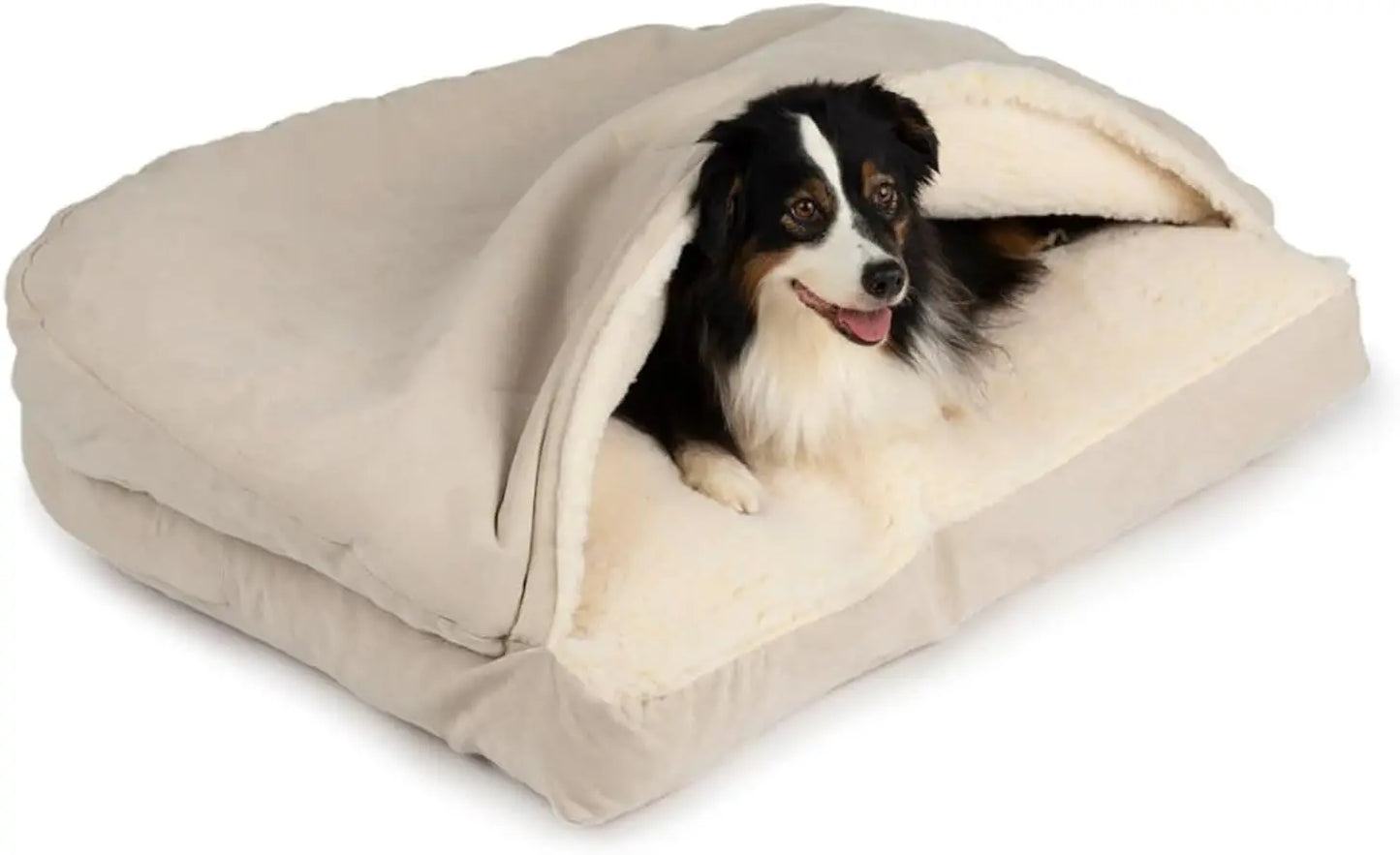 Cozy Cave Rectangle Dog Bed for Medium and Large Pets - Antland Marketplace