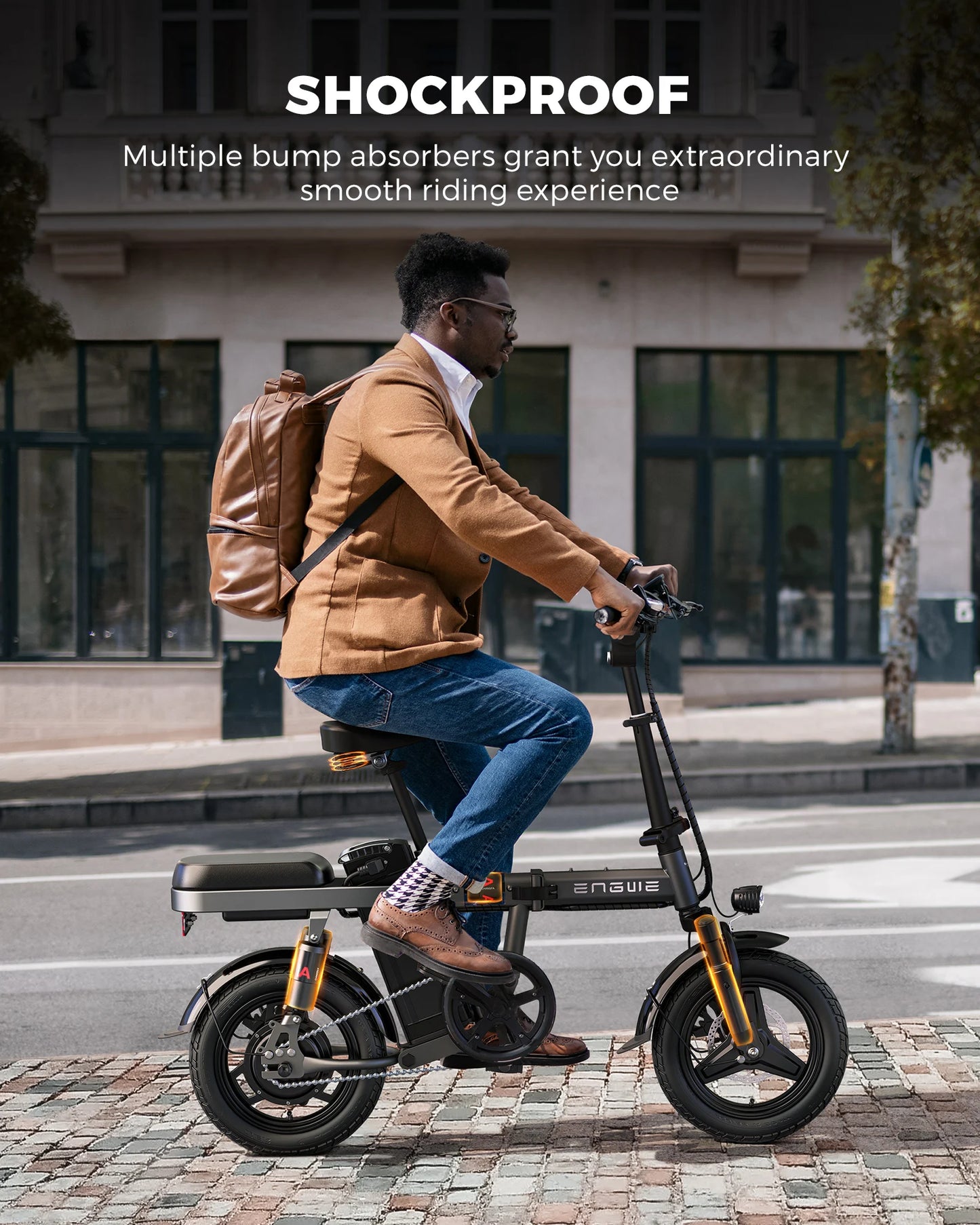 Engwe T14 Folding Fat Tire Electric Bike 600W City Commuter 48V