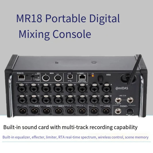 MR18 Digital Mixing Studio Console with USB Recorder
