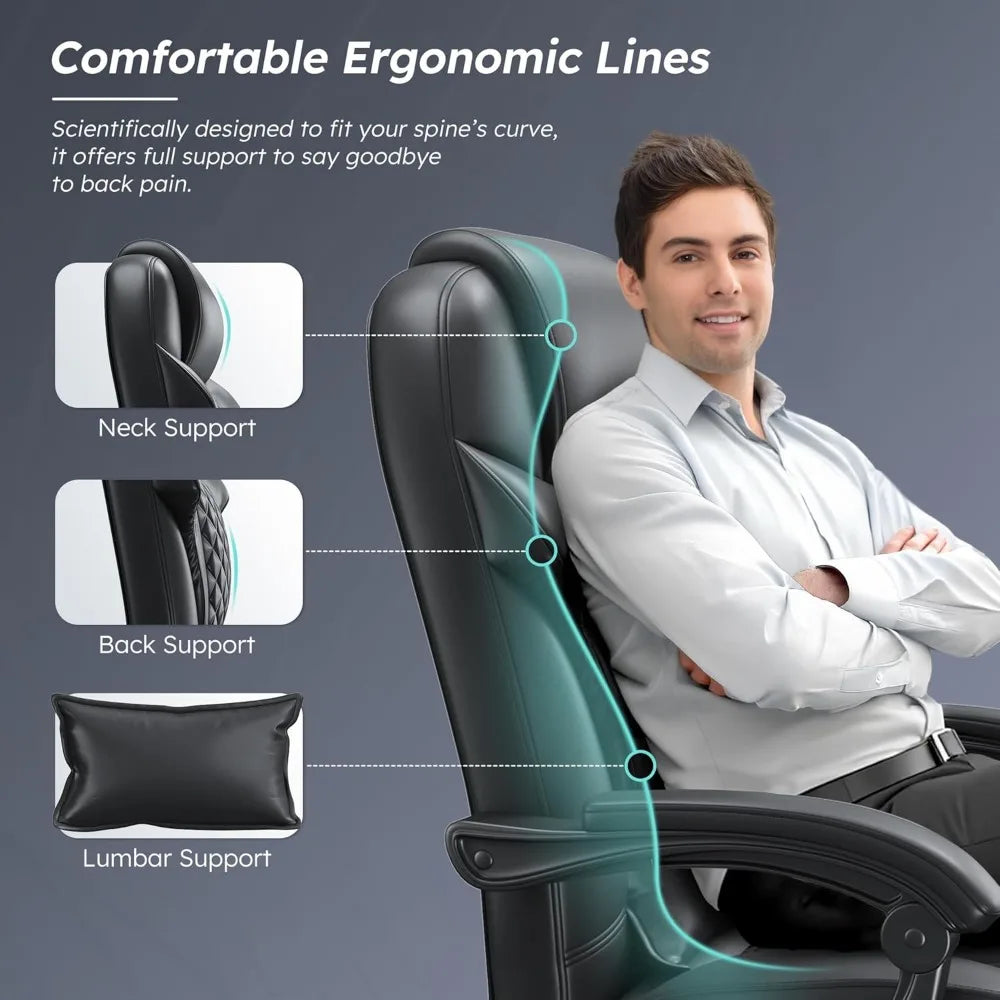Ergonomic Office Chair with Footrest and Lumbar Support - Antland Marketplace