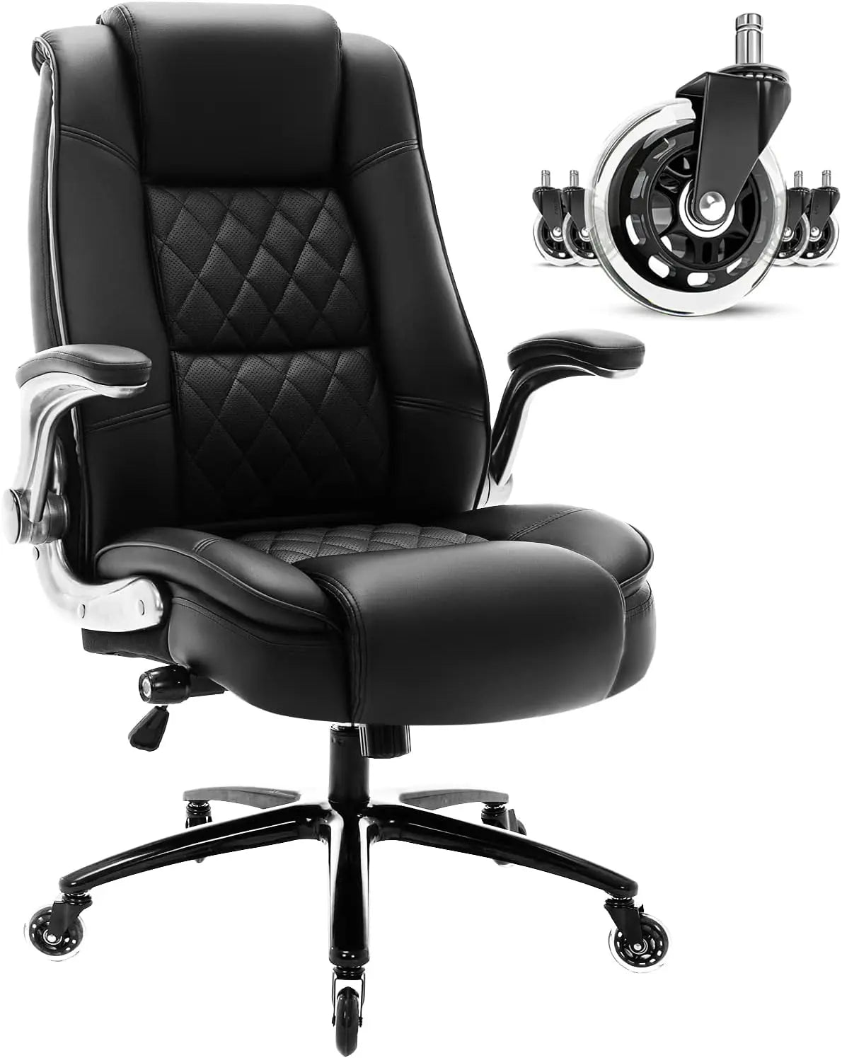 High Back Executive Office Chair with Adjustable Lumbar Support - Antland Marketplace