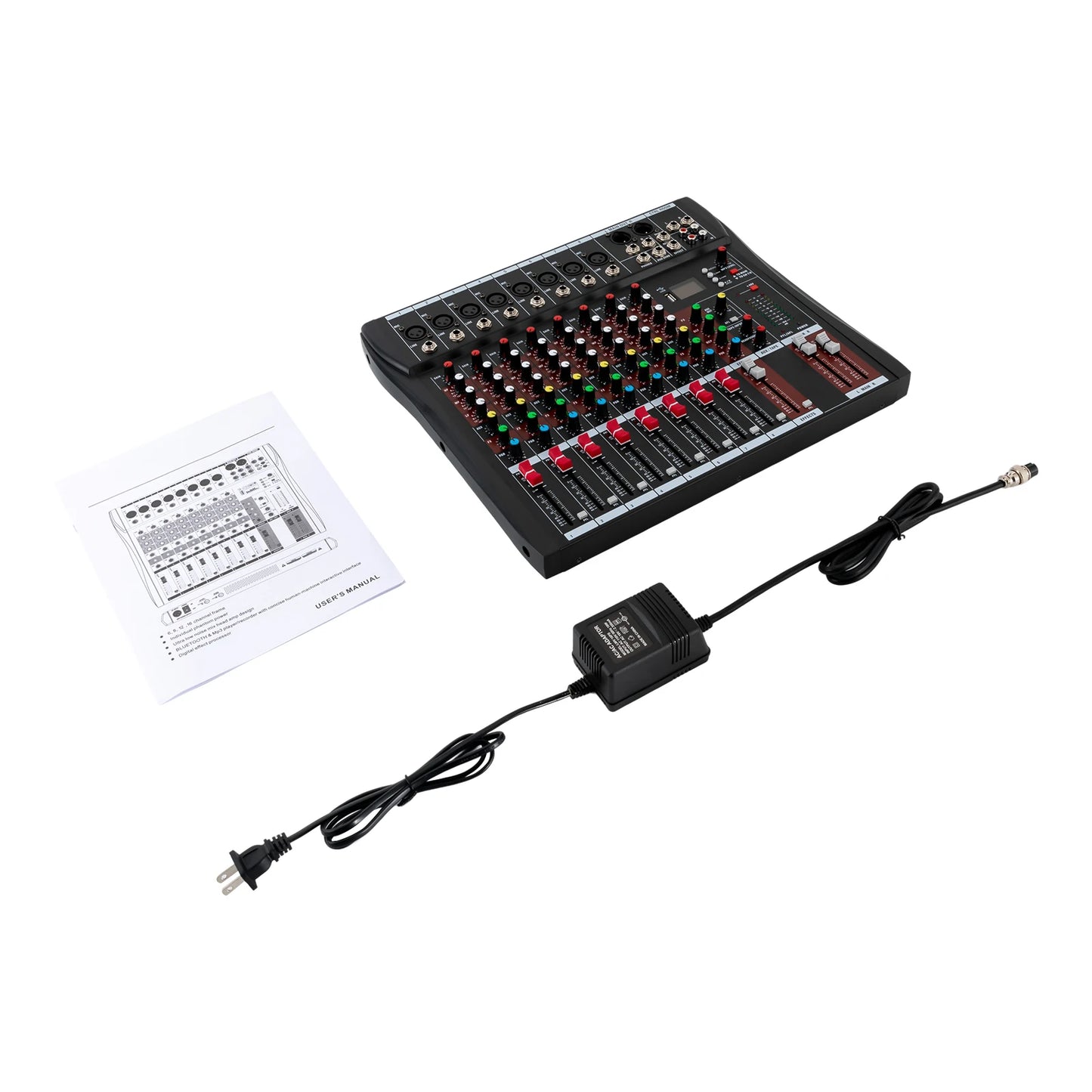 Professional 7/8 Channel Mixer with Bluetooth and USB Input
