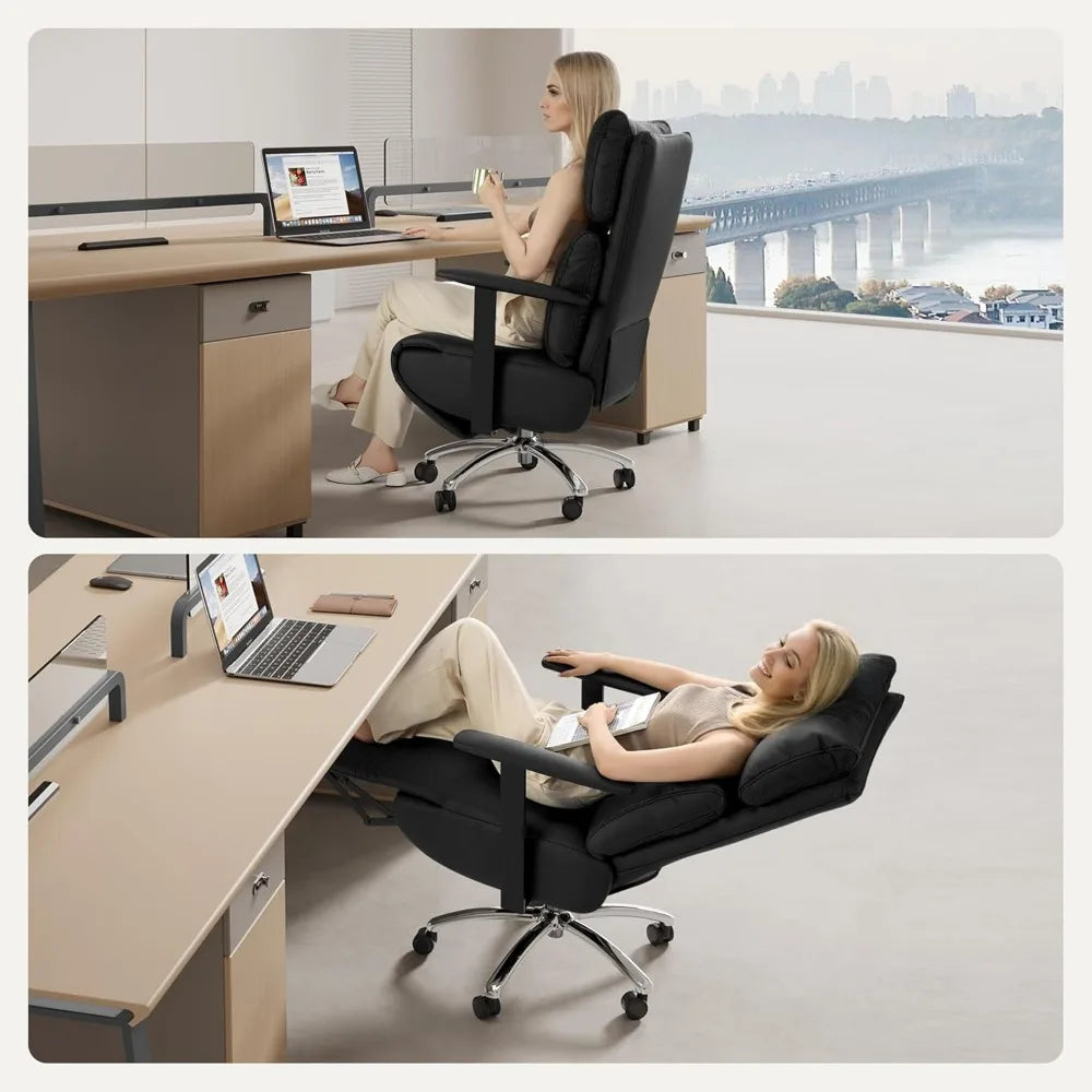 Ergonomic Reclining Office Chair with Adjustable Headrest - Antland Marketplace