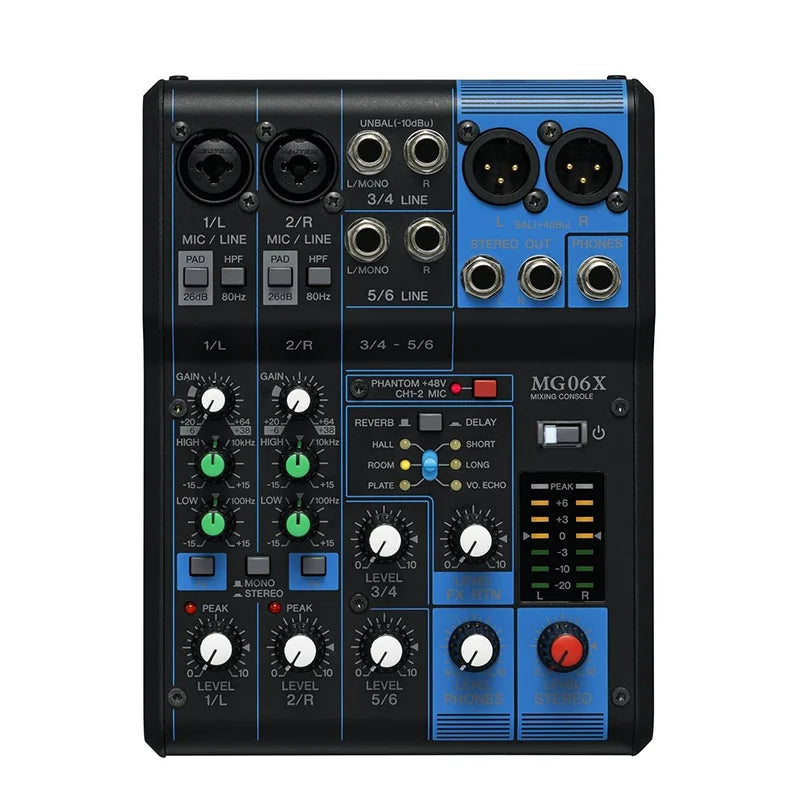 MG06XU Professional 6 Channel Audio Mixer with USB Interface
