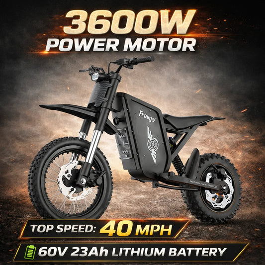 Freego X0 Electric Dirt Bike 3600W 60V With Dual Hydraulic Disc Brakes