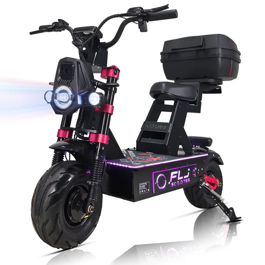 K13 Ultra 12000W Dual Motor Fat Wheel Electric Scooter 72V 100Ah Battery