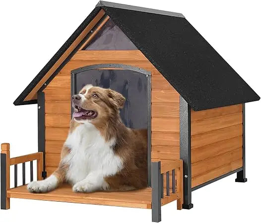 Insulated Outdoor Dog House Weatherproof Large Puppy Shelter - Antland Marketplace