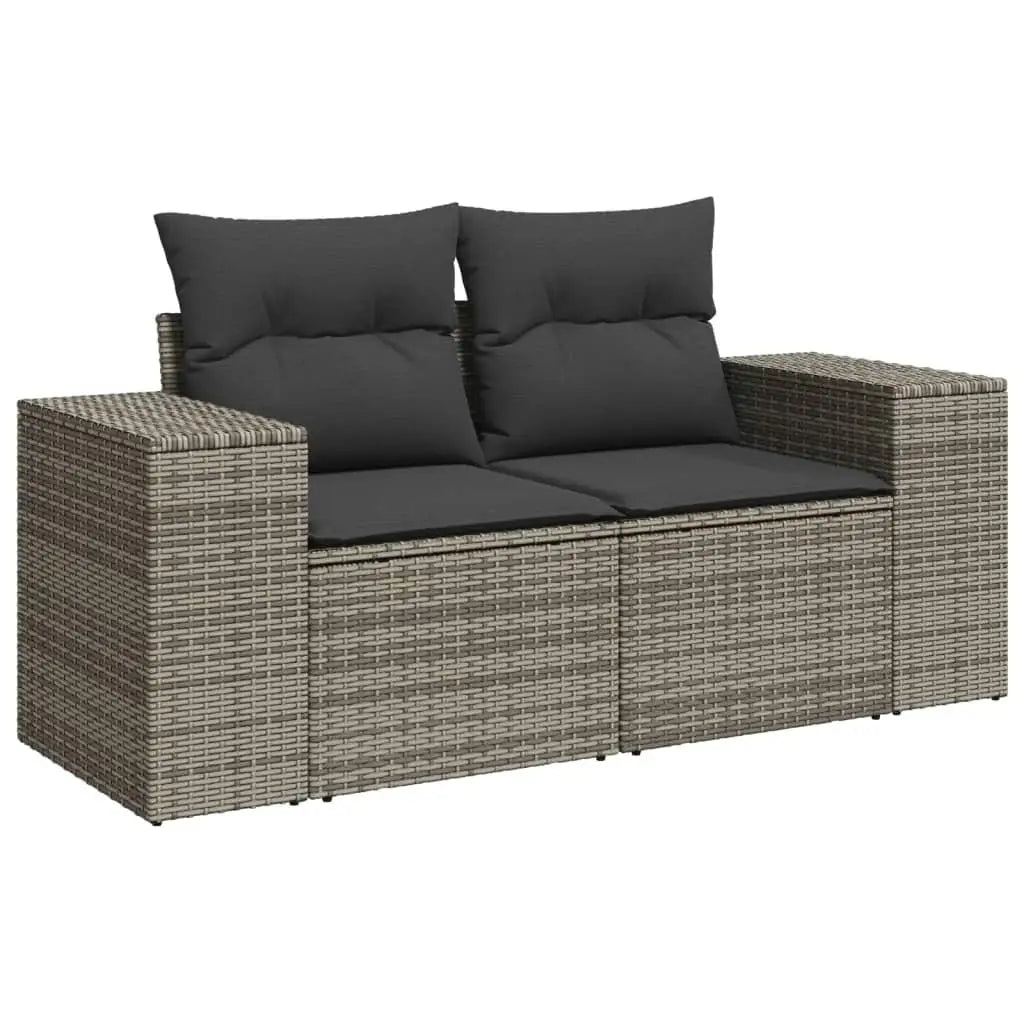 Gray And Dark Gray Garden Sofa Set Outdoor Patio Furniture