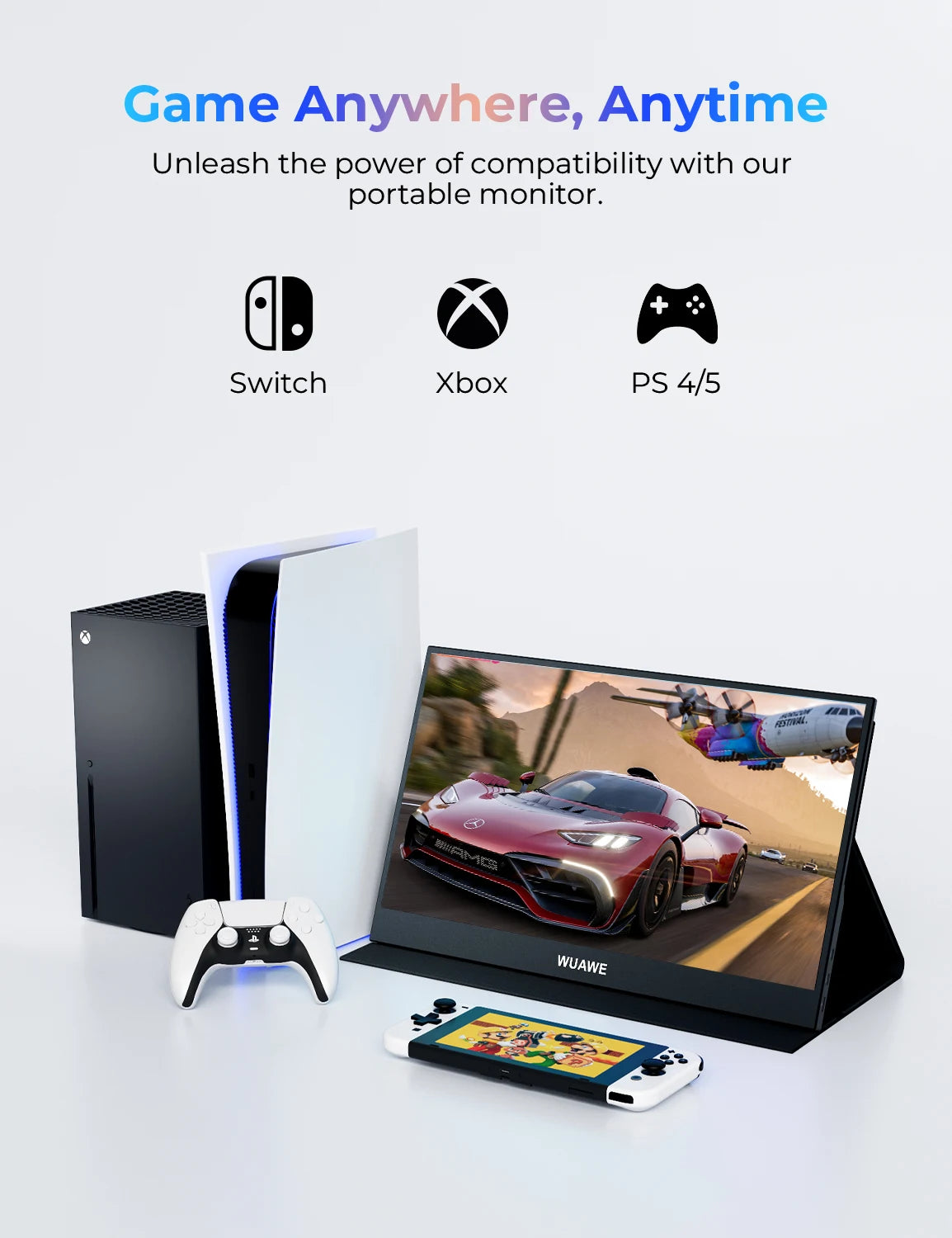 HDRinch 15.6 Inch Portable Monitor USB C HDMI 1080p