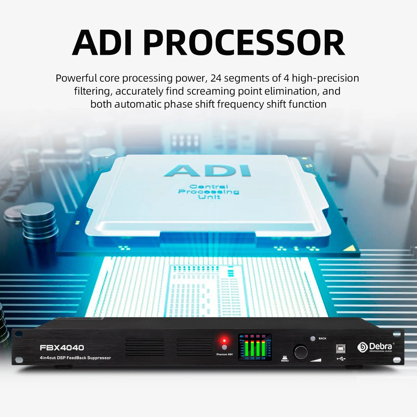 Professional Audio Mixer with LED Screen for Karaoke