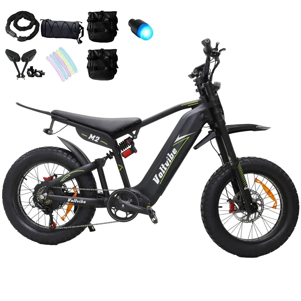 Baolujie M2 Electric Mountain Bike 60V 2000W 20inch Ebike