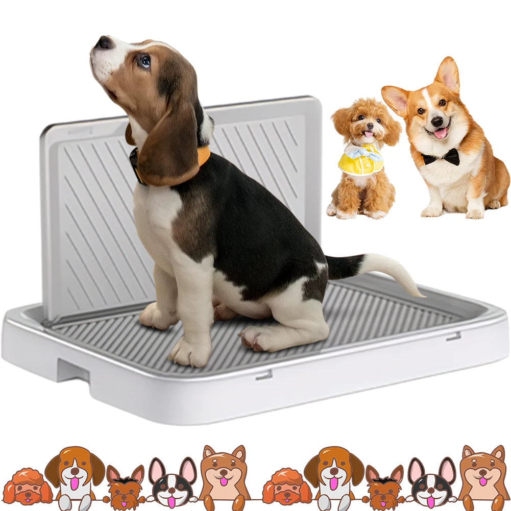 Dog Potty Tray With Pee Wall Portable Anti Splash Training Pee Pad Holder For Puppies And Dogs
