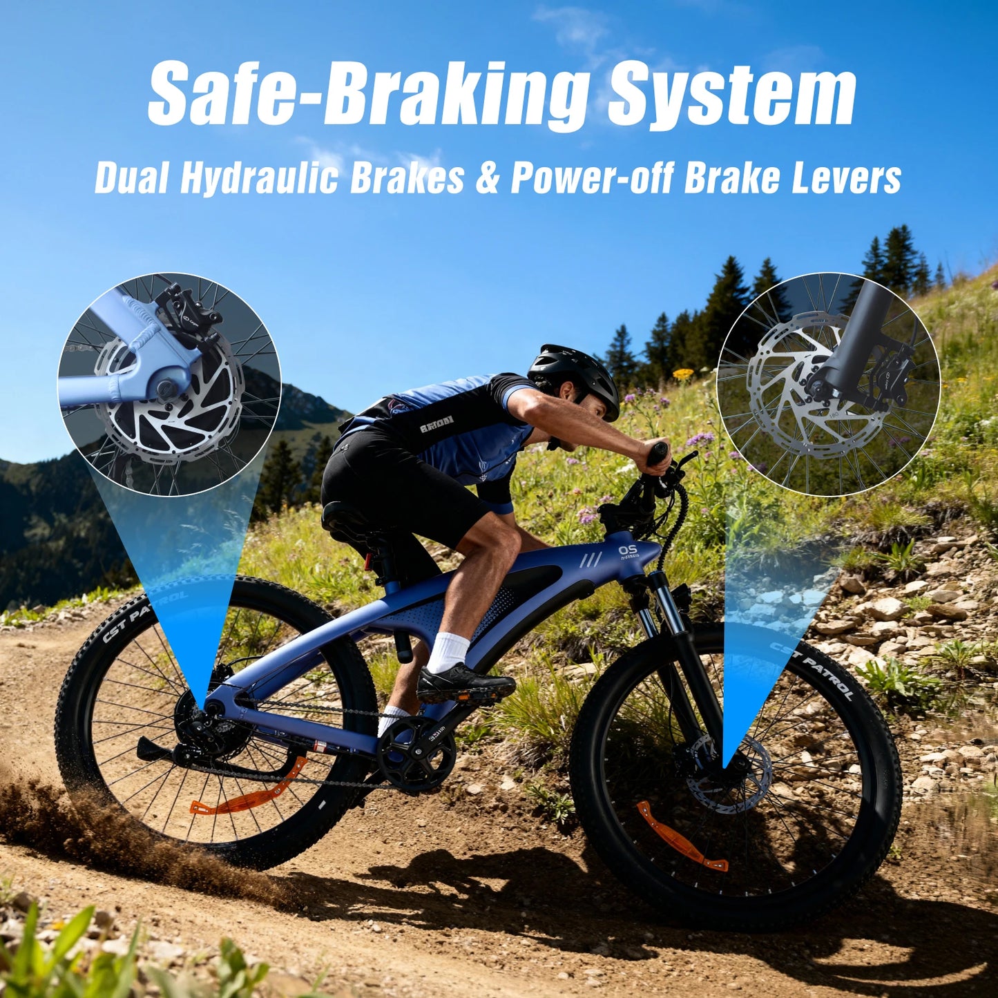 HX Q5 2000W Electric Mountain Bike 27.5 Off Road E Bike