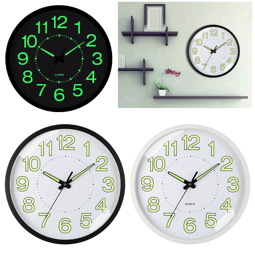 Glow In The Dark 12 Inch Silent Quartz Wall Clock - Antland Marketplace