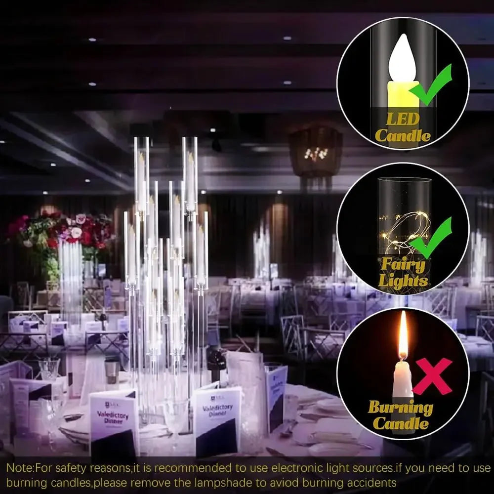 Acrylic Candelabra Centerpiece 10 Arm Wedding Table Decor