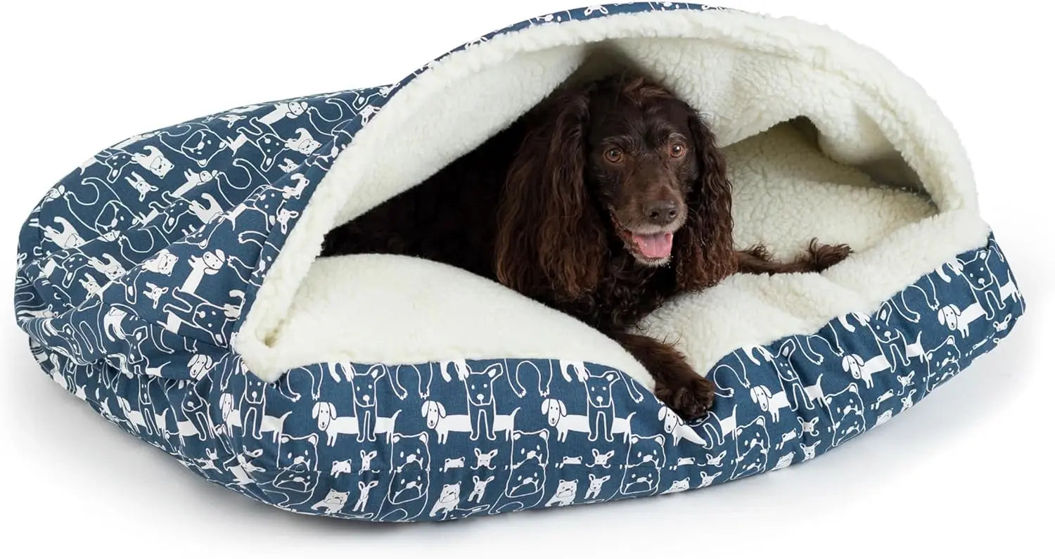 Cozy Cave Rectangle Dog Bed for Medium and Large Pets - Antland Marketplace